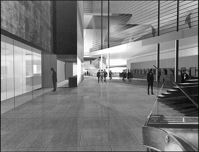 Drawing of the Helsinki Music Centre interior.