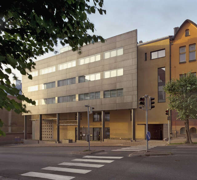 Street elevation of the parish centre.