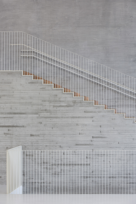 Stairway detail with concrete an metal elements