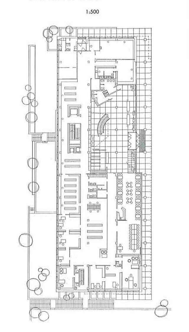 Library, ground floor plan