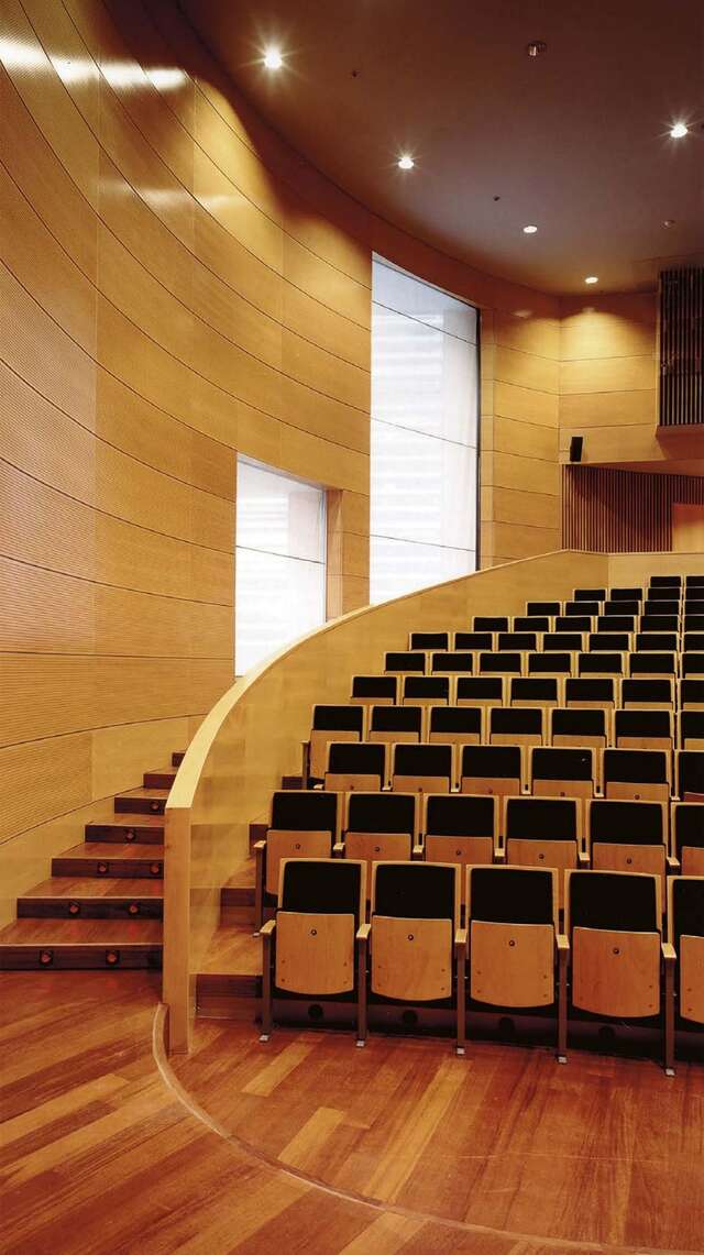 Auditorium with wooden details