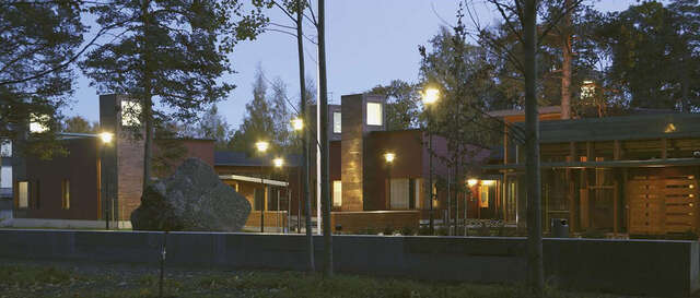Laajasalo Church in the night time