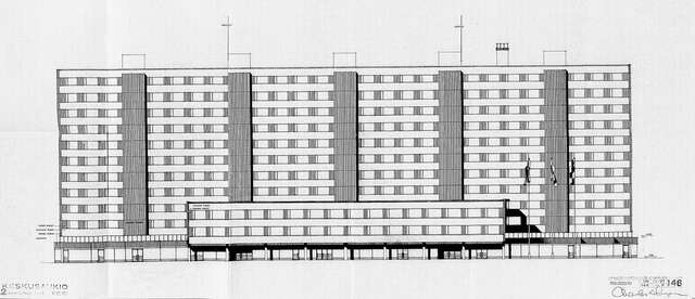 Drawing of the facade.