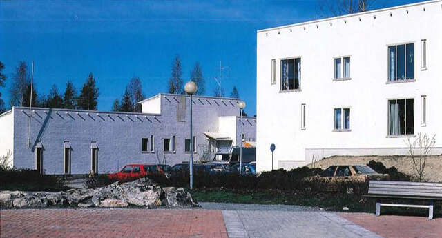 Courtyard view of the block