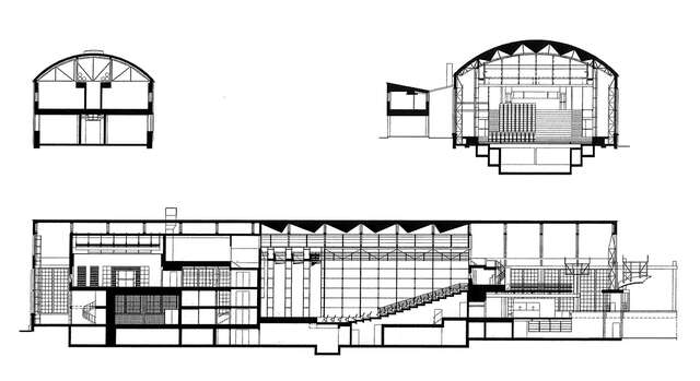 Section plan of the conservatory