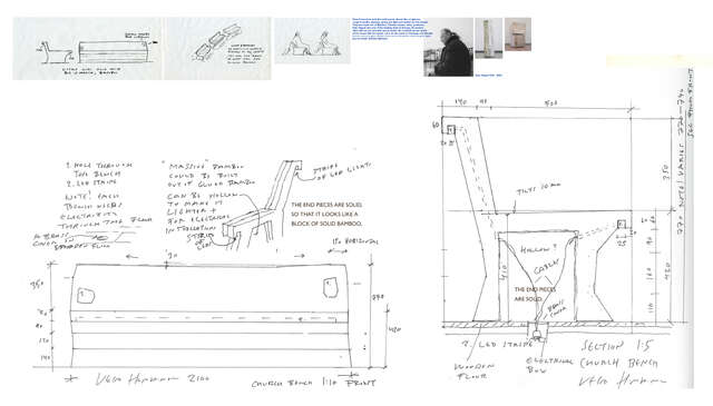 Sketches of the benches