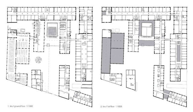 Floor plans of the ground floor and 1st floor