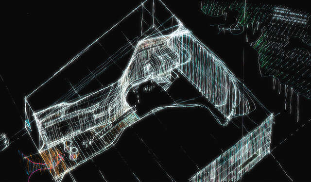 Sketch on black paper