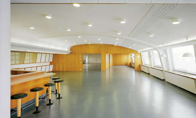 Restaurant interior of Voimtalo office building