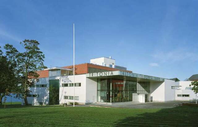 View from the campus lawn