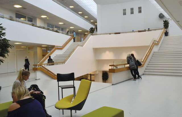 1st floor lobby with chairs