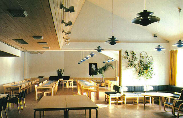 Club room interior in Vuosaari church