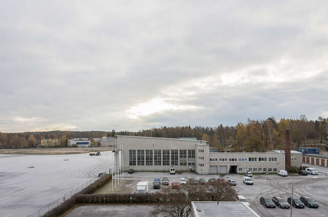 Hangar photographed from the side
