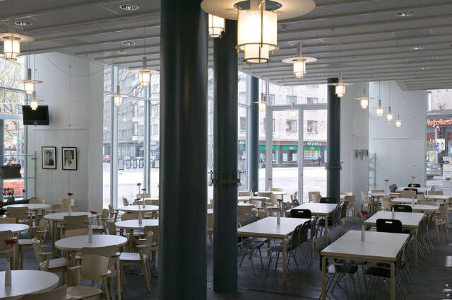Café interior.