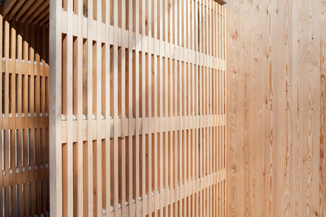 Timber lattice detail