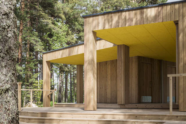 Canopy structures, yellow ceiling
