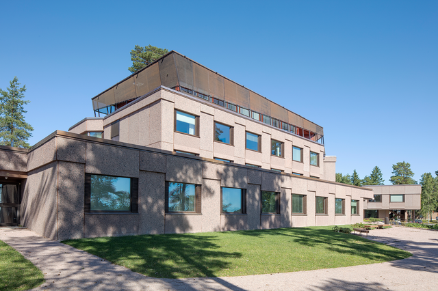 Large building and blue sky