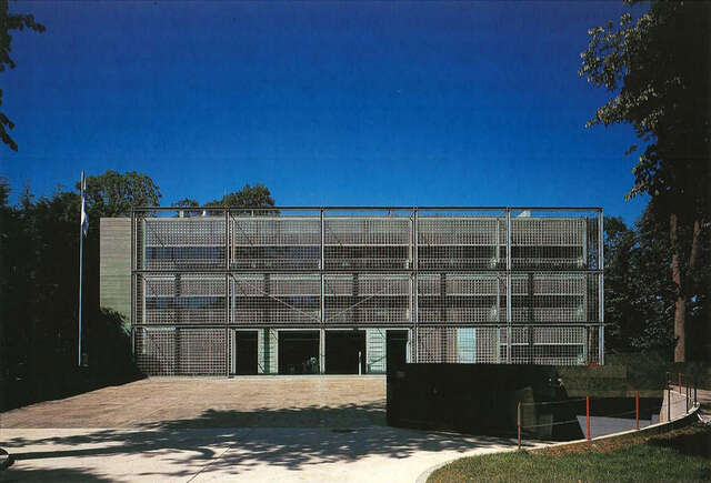 Street façade of an embassy building