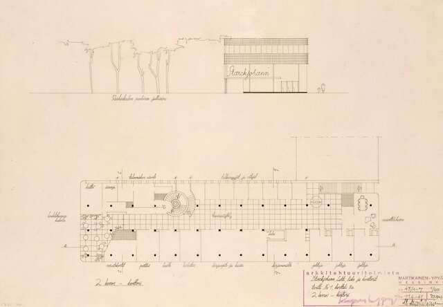 Elevation and floor plan