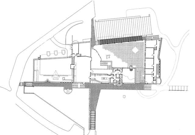 1st floor's floor plan of Kauniainen Church.