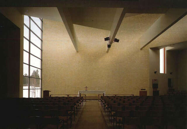 Church hall towards the altar