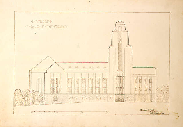 Drawing of a building