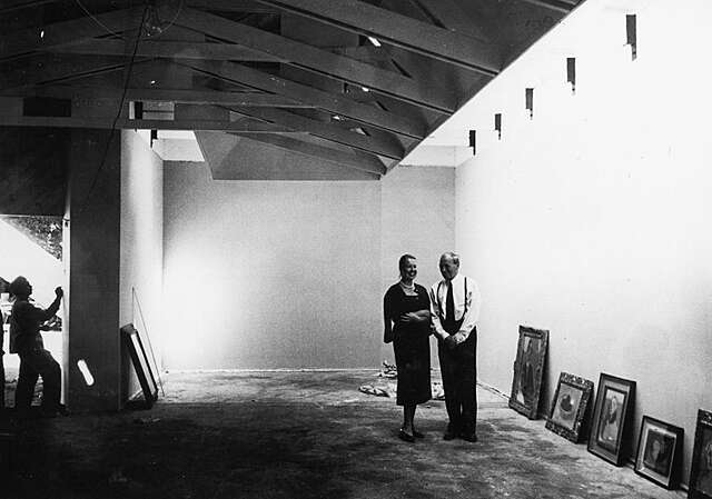 Elissa and Alvar Aalto in the pavilion in 1956