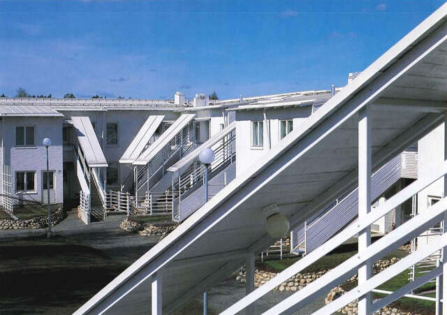 Courtyard view of the block