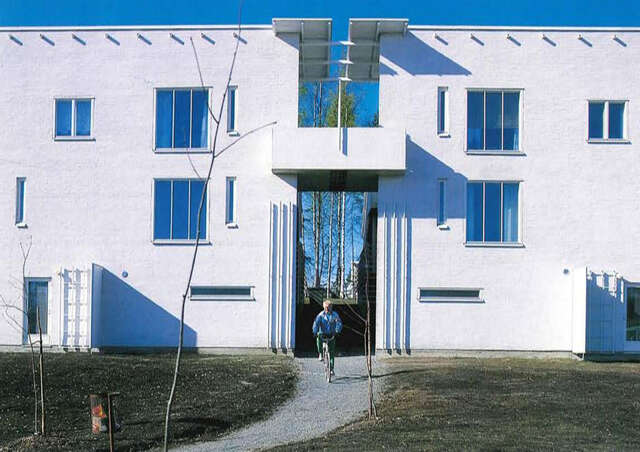 Gateway leading into the block