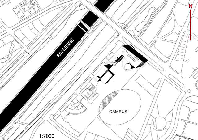 Site plan of Lleida Library and Culture Centre