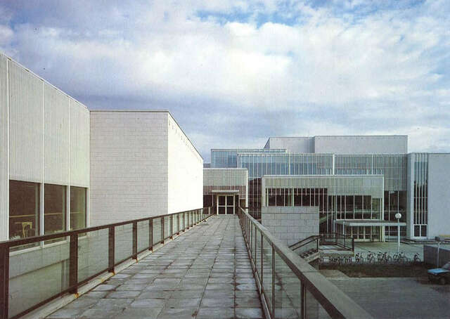 Part of the elevation to the town hall.