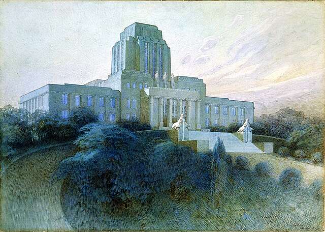 Painting of a possible Parliament House.