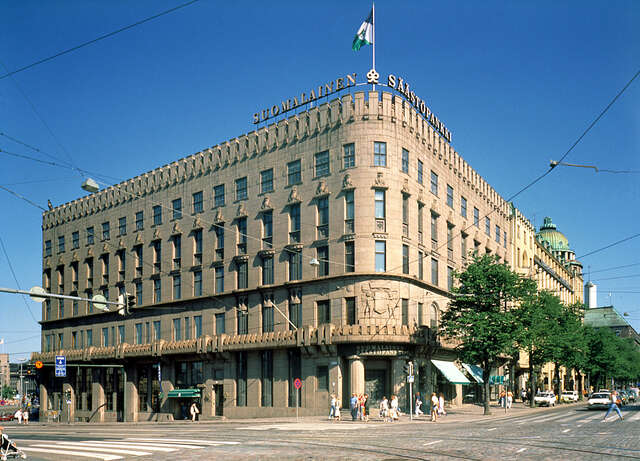 Building with a stone façade