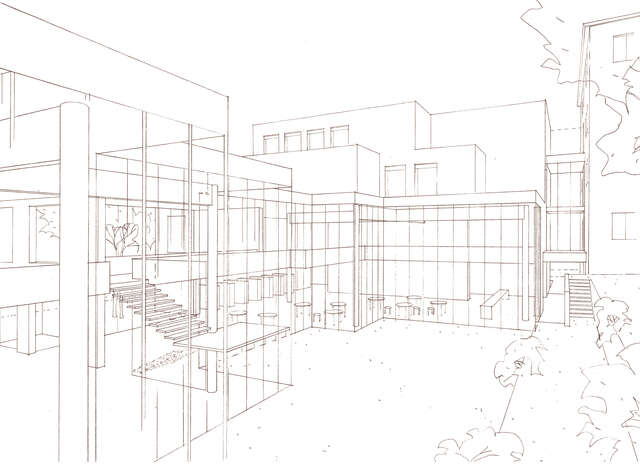 Perspective drawing.