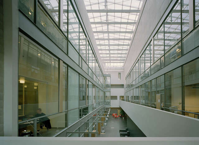 Hallway viewed from the second floor.