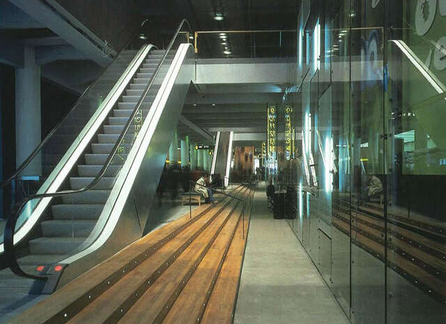 Stairs and a escalator