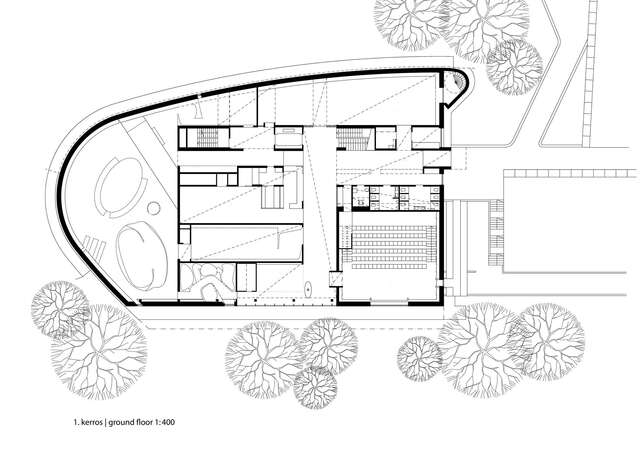 Site plan and ground floor's floor plan