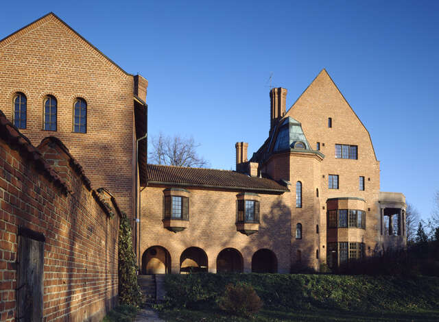 Façade of a mansion