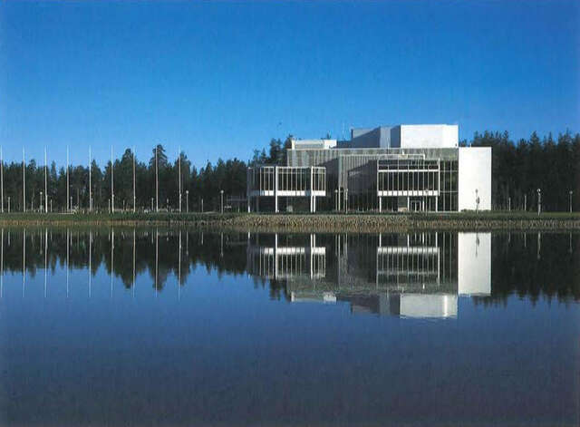 View from the opposite shore of the pond