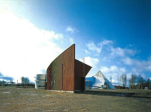 The building photographed from the east