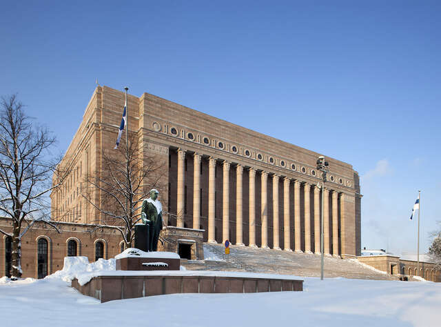Parliament House won a sunny winter day.