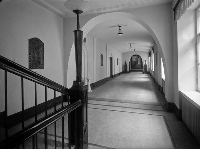 Hallway of an old school building
