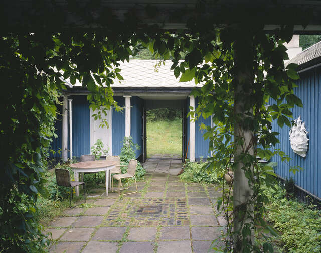 A courtyard of a summer house