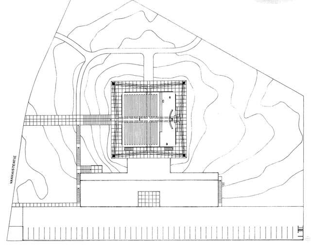 Site plan of Kannelmäki church