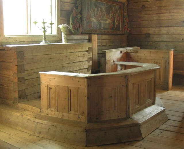 Interior of Sodankylä old church kopio