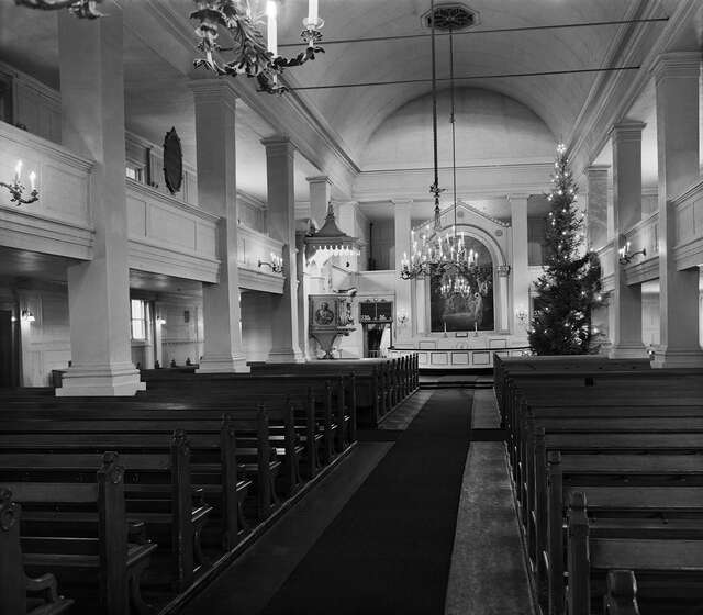 View from the back to the altar..