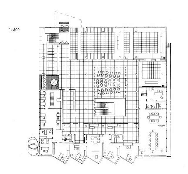 Main building, ground floor plan