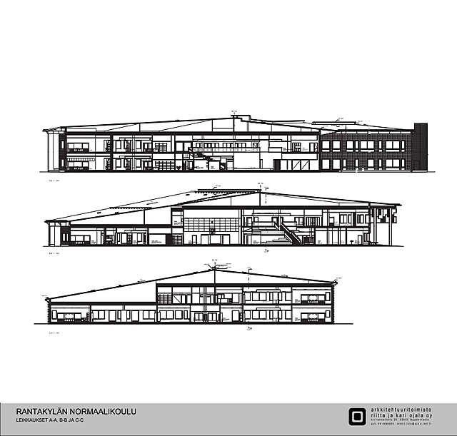 Rantakylä leikkauspiirustus 2