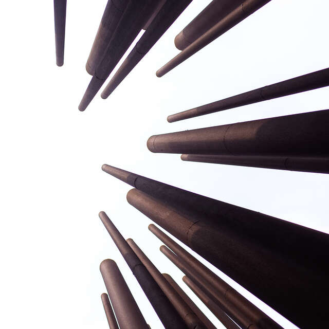 Detail of steel columns