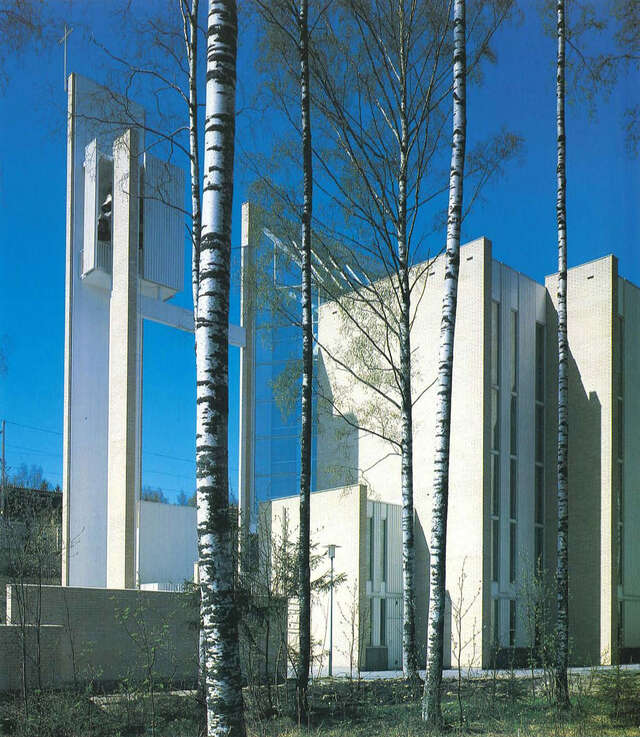 View from the park side of Myyrmäki Church